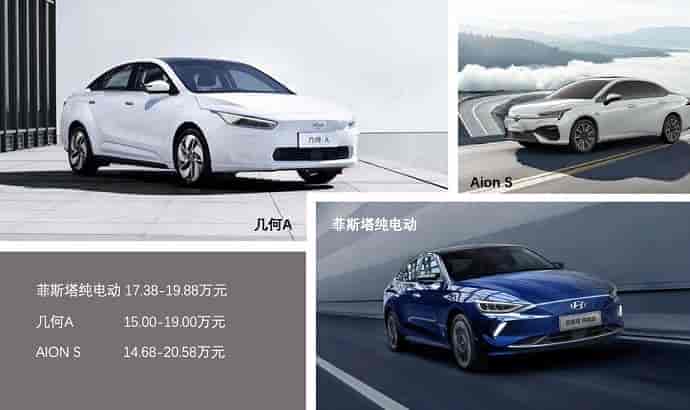 Aion S、幾何A“上門挑戰”，菲斯塔純電動勝券幾何？